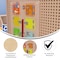 Flash Furniture Bright Beginnings Commercial Grade STEAM Wall Activity Board with Natural Finish and Multicolor Accents, Locks and Buckles MK-ME12531-GG - alternate 9
